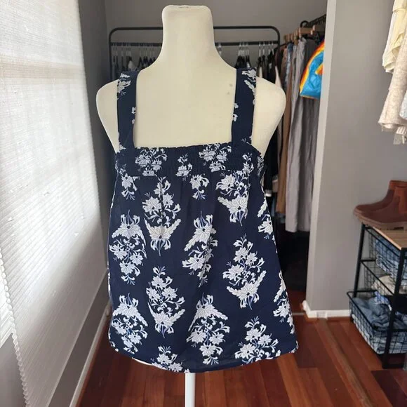 J. Crew Block Print Tank Top | Size Medium - Picture 2 of 9